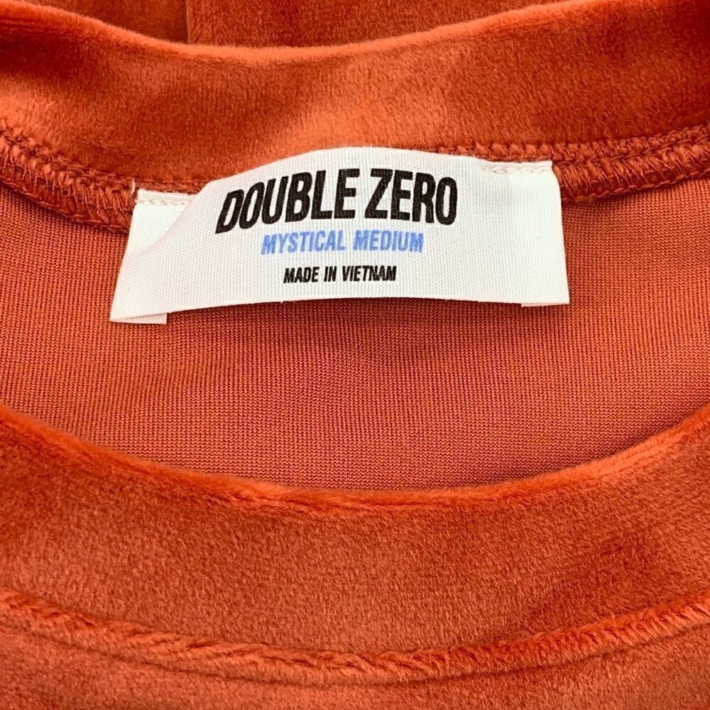 Double Zero Burnt Orange Velour Pullover Sweater - Picture 4 of 6